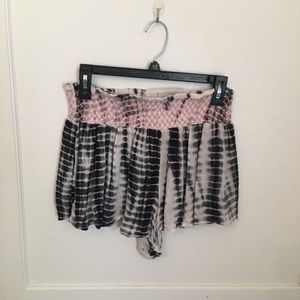 tie dye urban outfitters ecote flowy shorts